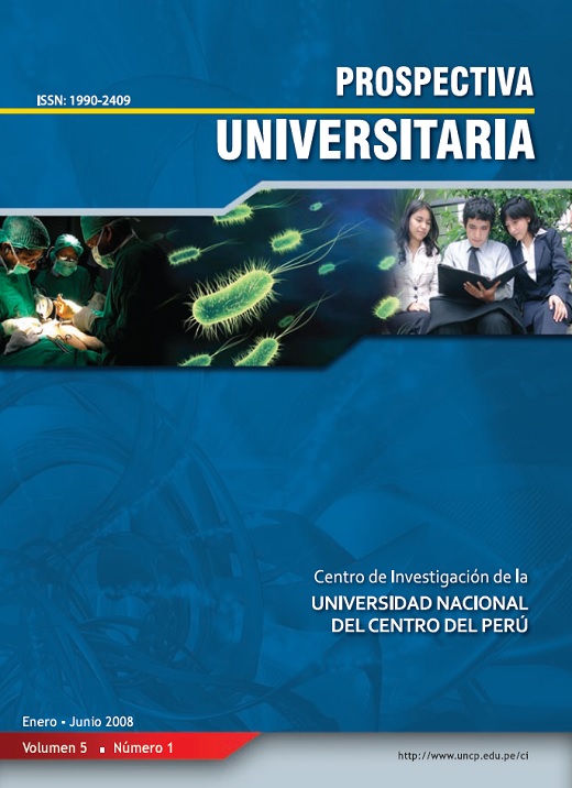 					Ver Vol. 5 Núm. 1 (2008): Prospectiva Universitaria
				